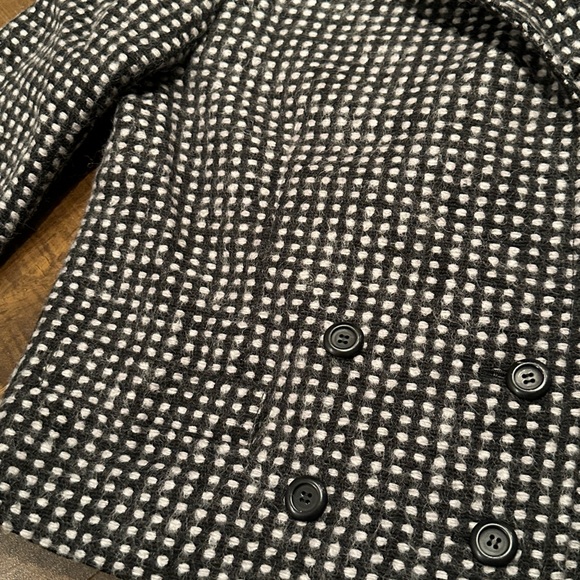 Vintage Christian Dior Black White Tweed Wool Blazer - Picture 5 of 11